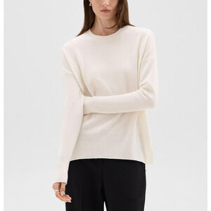 Theory 'Relaxed' White Cashmere Sweater Size S